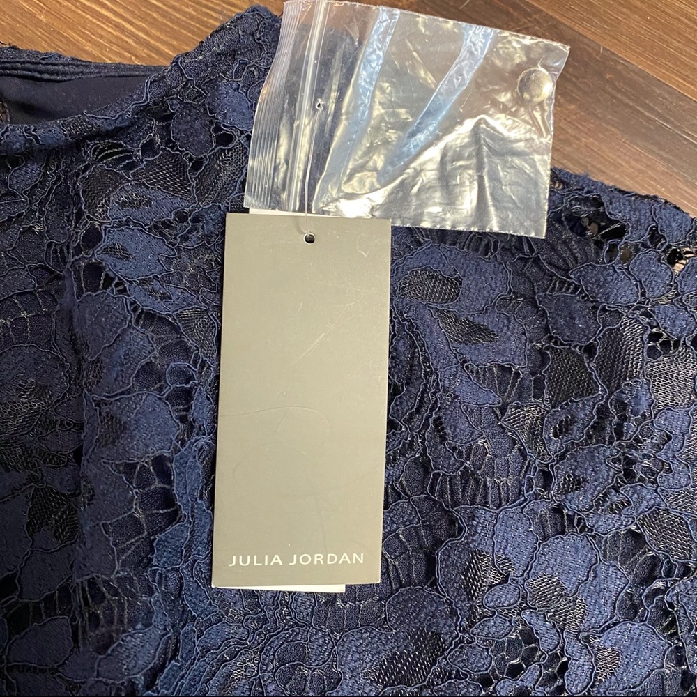 Julia Jordan navy blue formal top lace jumpsuit 8 - Picture 9 of 10